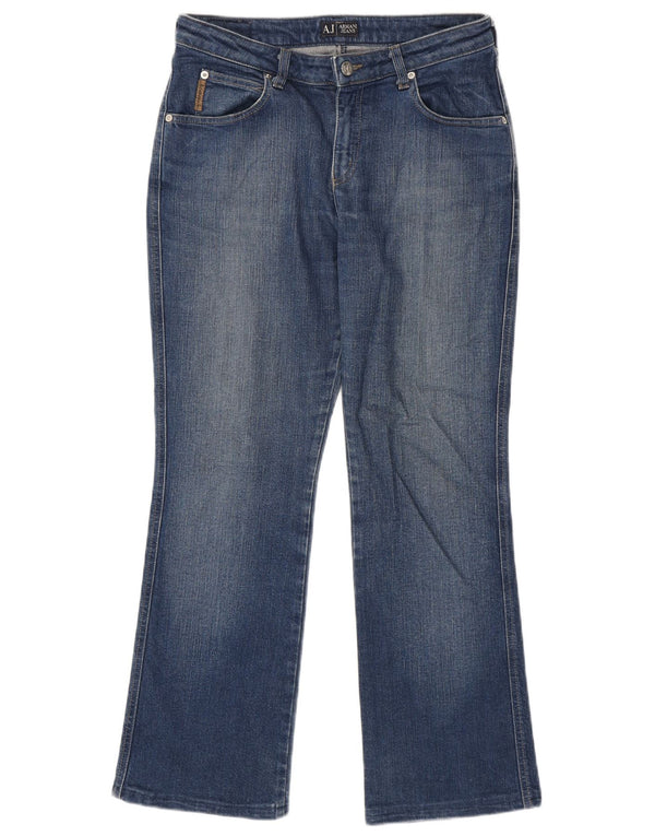 Armani Damen Bootcut Jeans W30 L28 Blaue Baumwolle