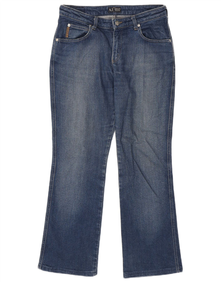Armani Damen Bootcut Jeans W30 L28 Blaue Baumwolle