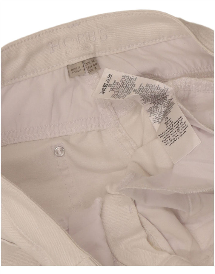 Hobbs Damen Straight Jeans UK 12 Medium W30 L27 Weiße Baumwolle