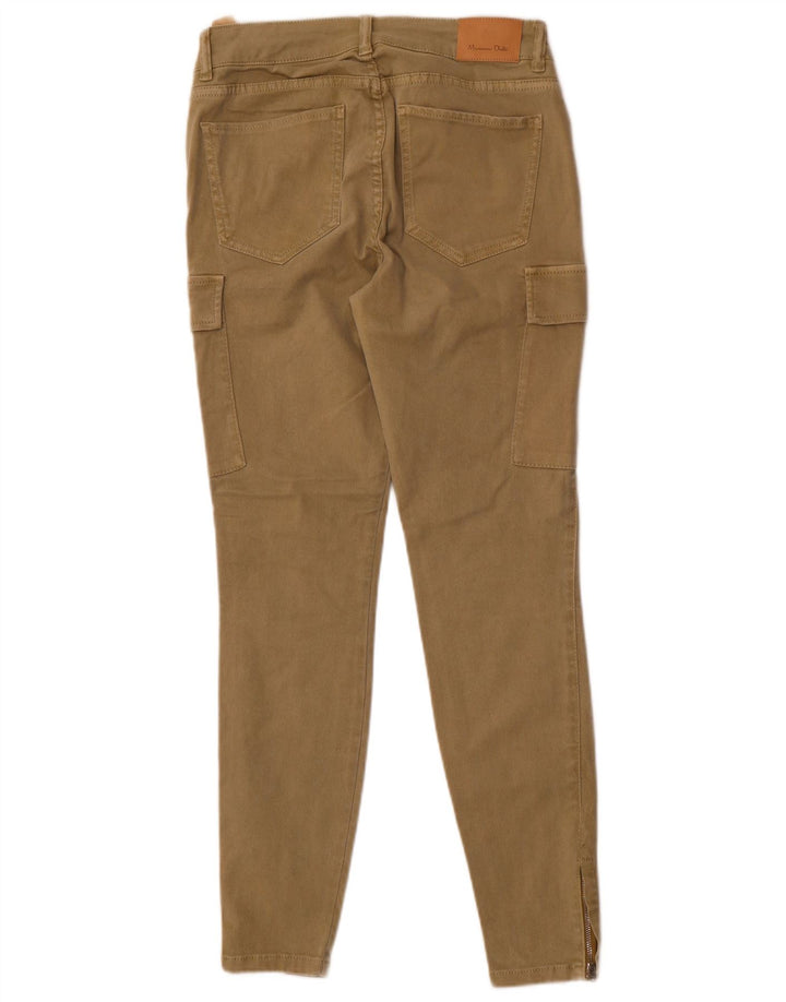 Massimo Dutti Damen Skinny Cargohose EU 40 Medium W30 L29 Khaki