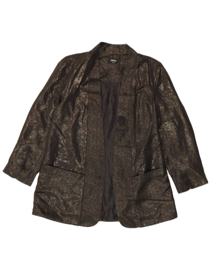 Oasis Damen-Blazer mit 3/4-Ärmeln, offen, Größe S, Khaki, Polyester