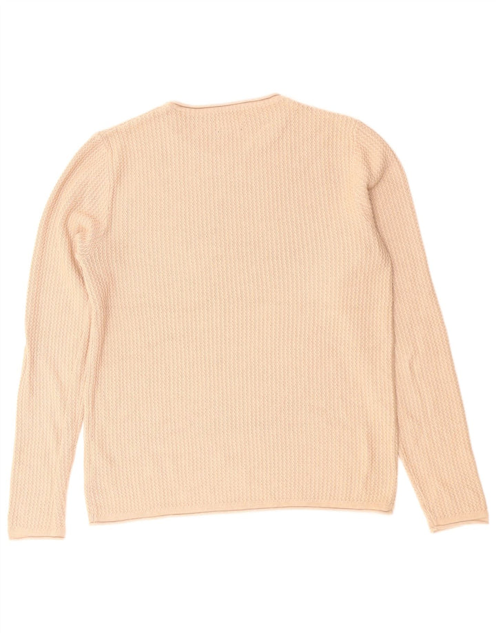 Jack & Jones Herren-Pullover mit Rundhalsausschnitt, mittelbeige Baumwolle