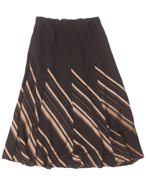 Marks & Spencer Damen A-Linienrock UK 14 Medium W30 Marineblau gestreift