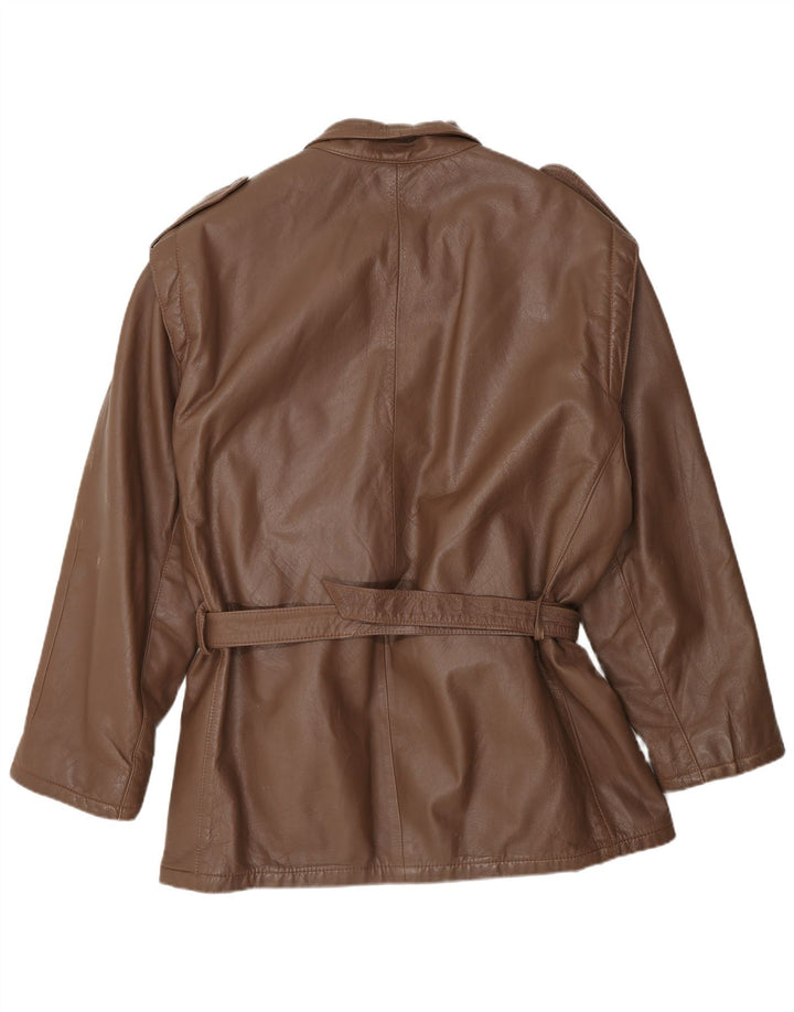 Vintage Herren Militärlederjacke IT 52 XL Braun