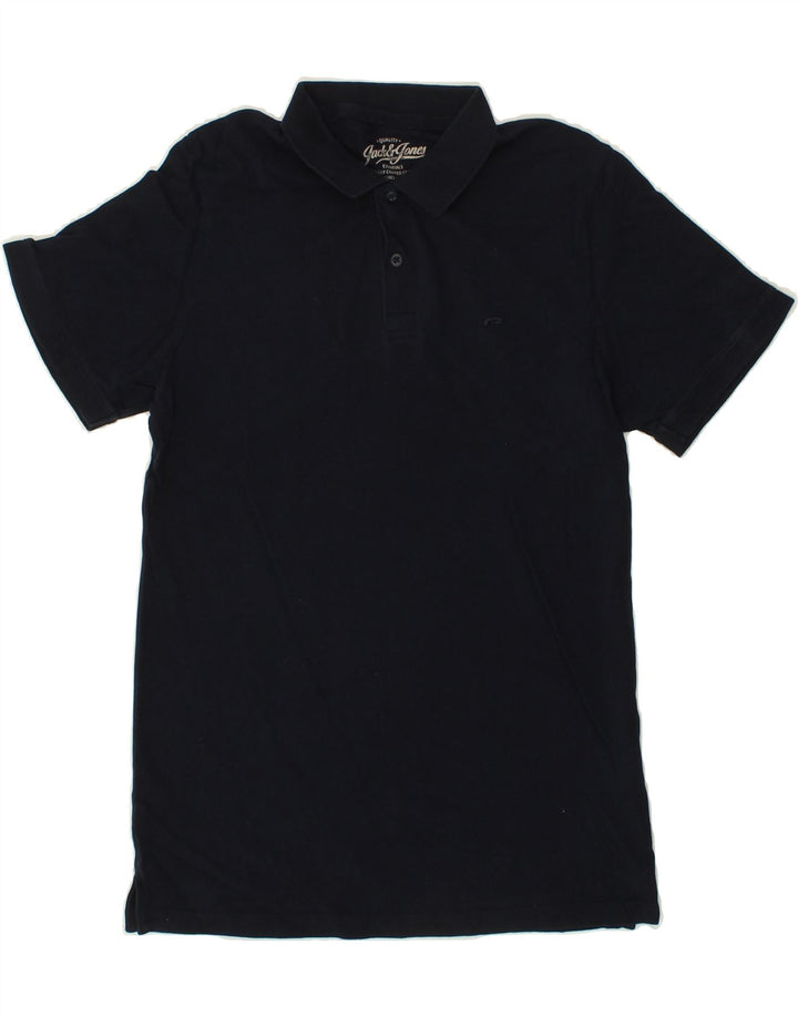 JACK & JONES Mens Polo Shirt Medium Navy Blue Cotton Vintage Jack & Jones and Second-Hand Jack & Jones from Messina Hembry 