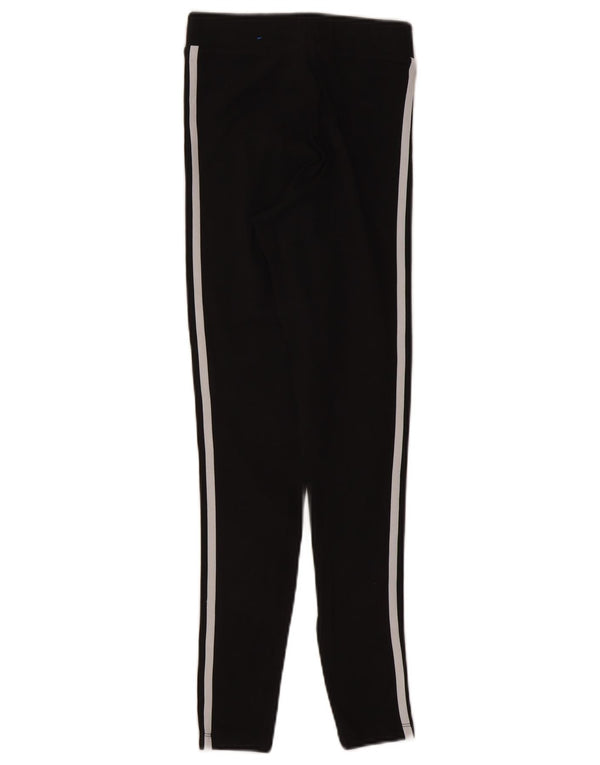 Adidas Damen Leggings UK 8 Small Schwarz Baumwolle