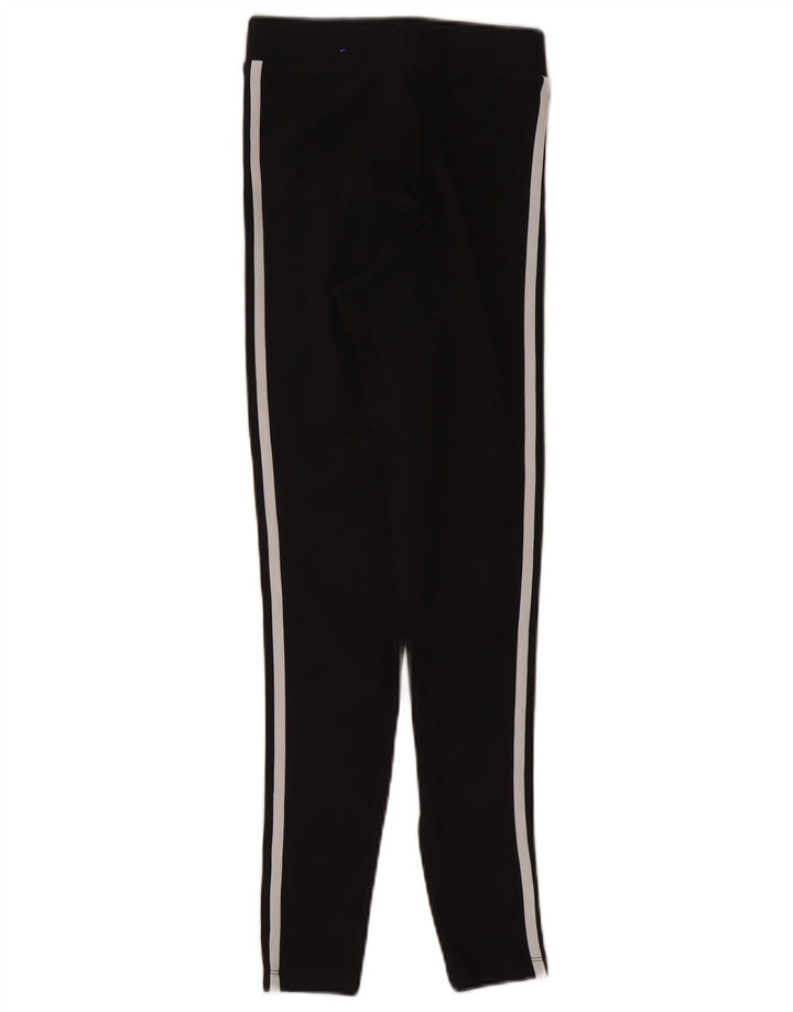 Adidas Damen Leggings UK 8 Small Schwarz Baumwolle