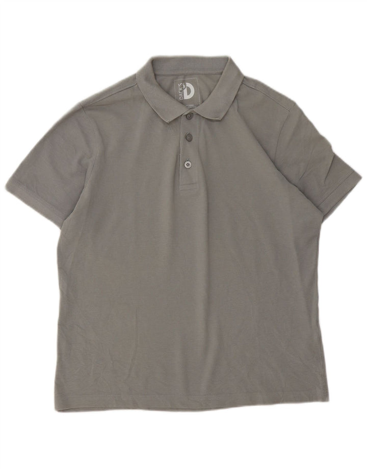 DACK'S Herren-Poloshirt aus mittelgrauer Baumwolle