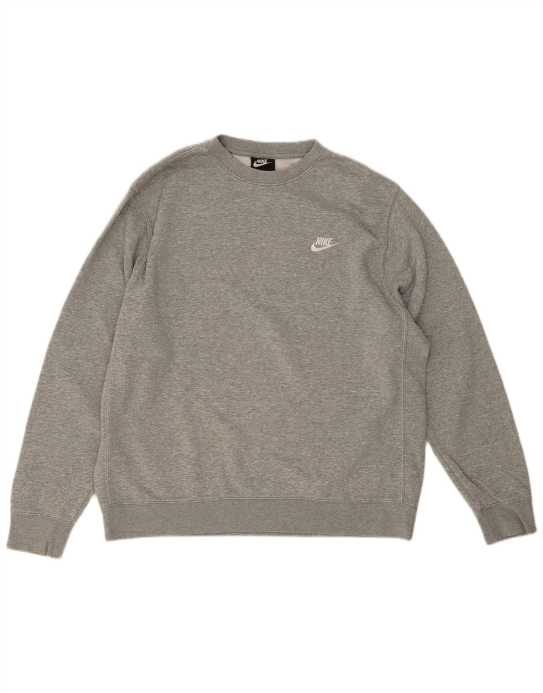 Nike Herren-Sweatshirt-Pullover, große grau gefleckte Baumwolle