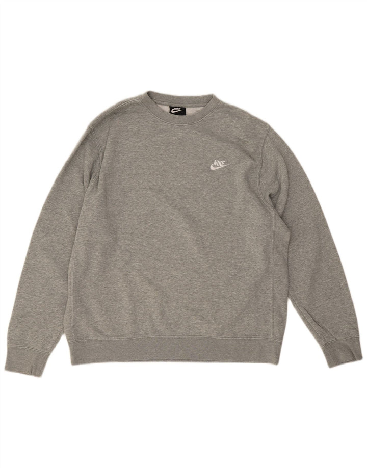 Nike Herren-Sweatshirt-Pullover, große grau gefleckte Baumwolle