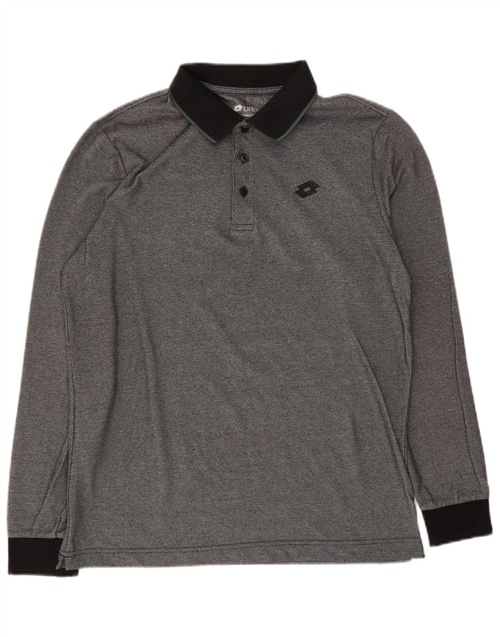 Lotto Herren Langarm-Poloshirt Mittelgrau