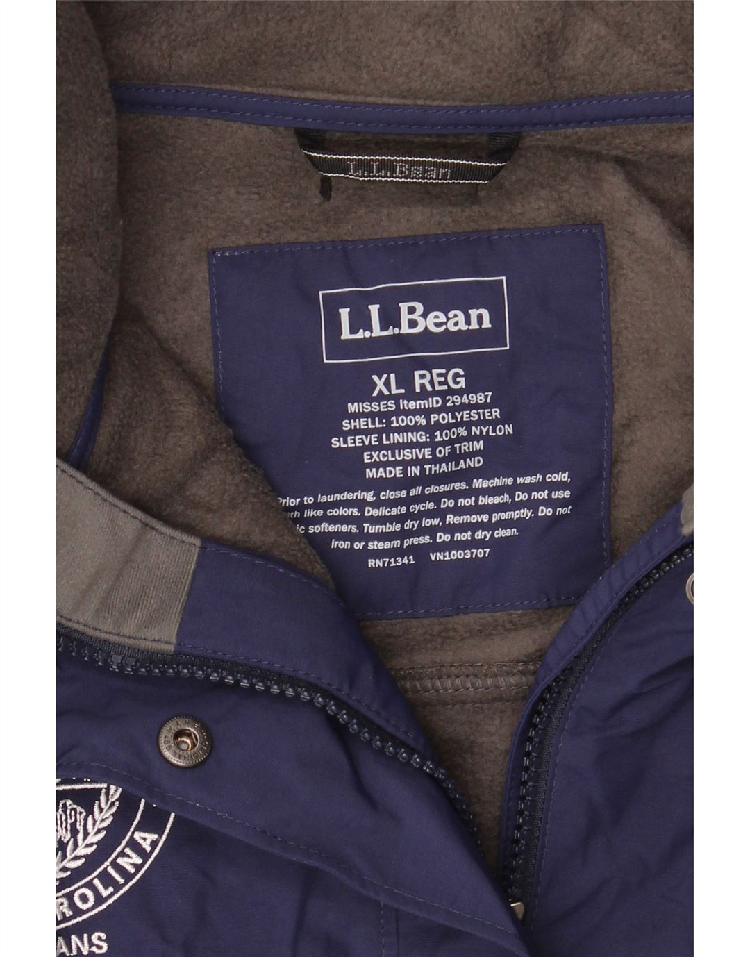 L.L.BEAN Damen Übergroße Windjacke UK 18 XL Marineblau Polyester