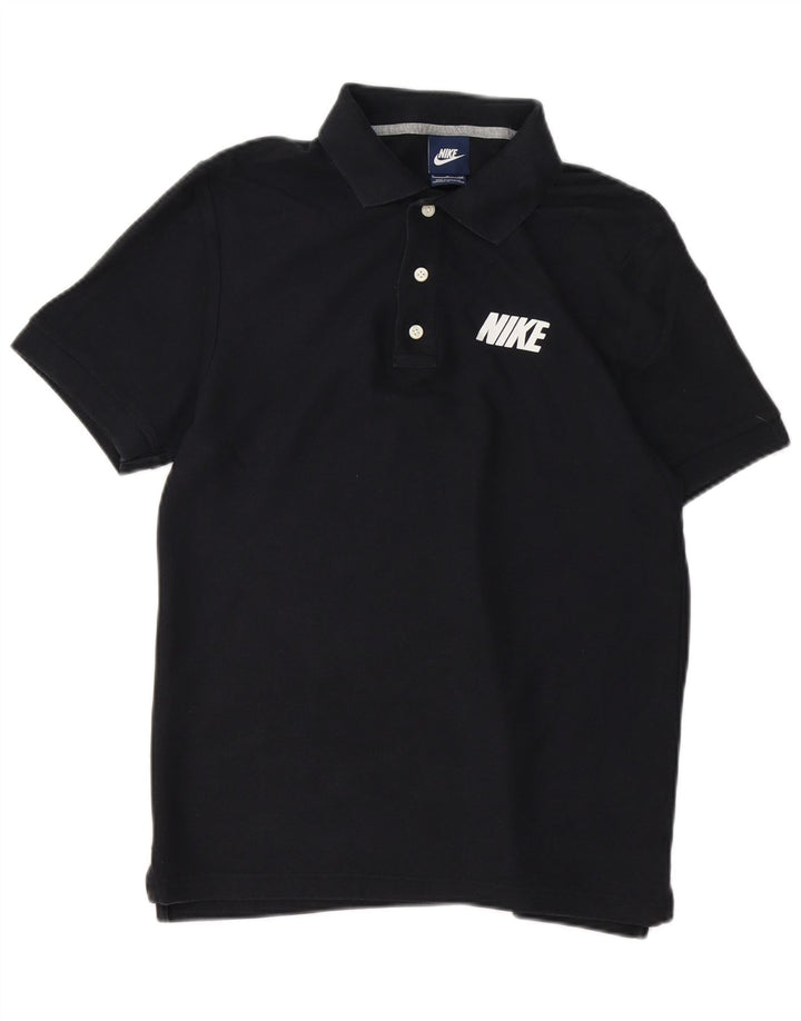 Nike Herren-Poloshirt mit Grafik, Größe S, schwarze Baumwolle