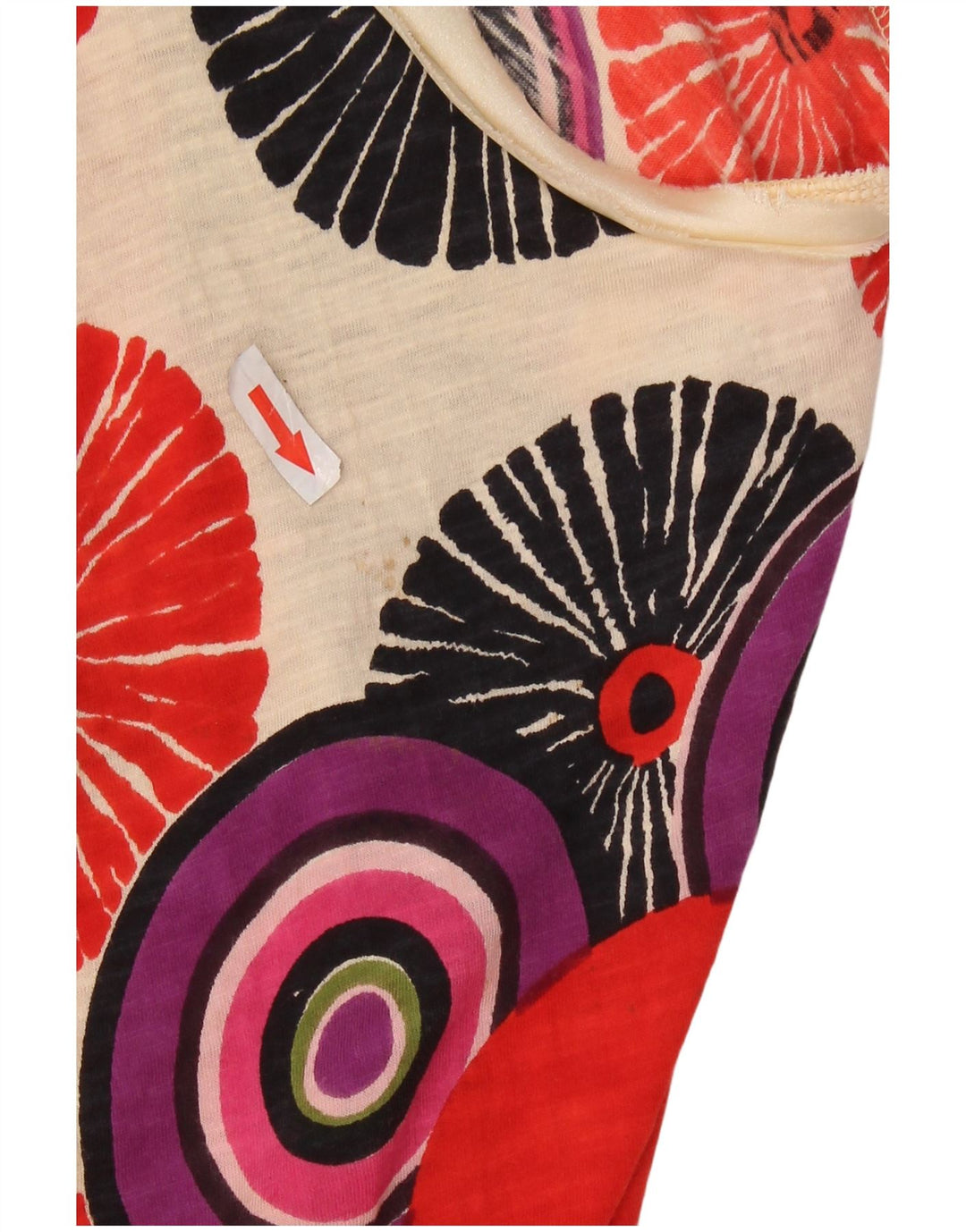 Desigual Damen Blusenoberteil UK 14 Medium Mehrfarbiges Patchwork-Polyester