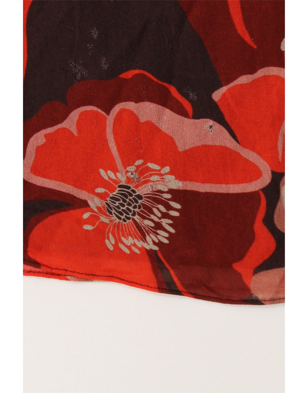 ELENA MIRO Damen-Blusenoberteil mit 3/4-Ärmeln, UK-Größe 44, Größe L, Viskose mit rotem Blumenmuster