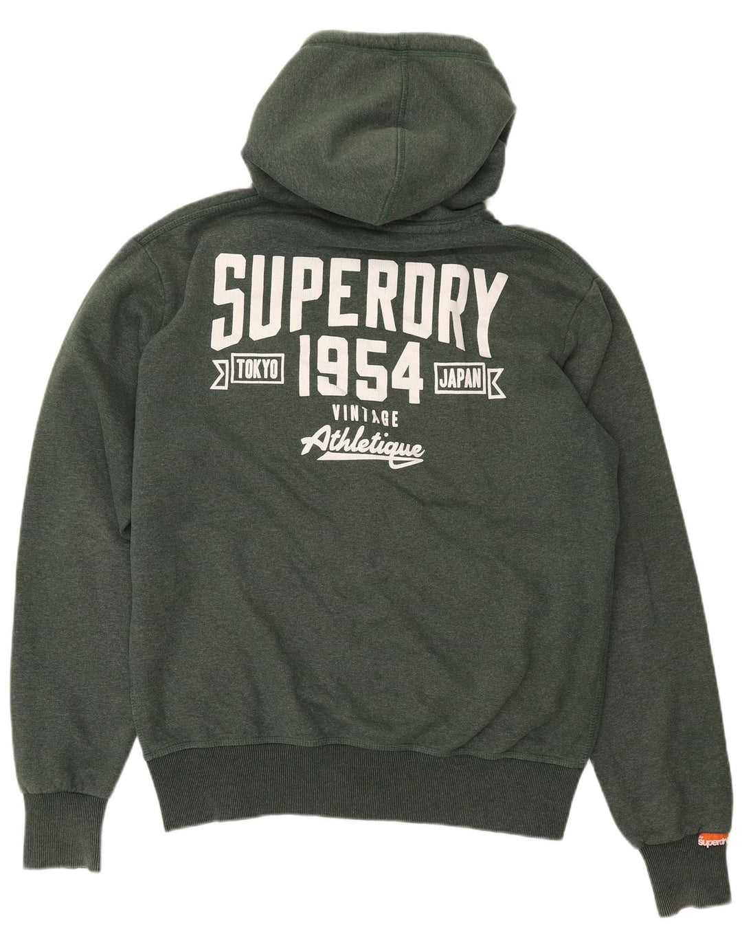 SUPERDRY Herren-Kapuzenpullover mit grafischem Reißverschluss, 2XL, Khaki, Polyester