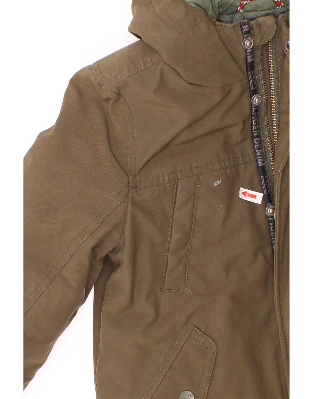 Tommy Hilfiger Jungen-Parka mit Kapuze, 5–6 Jahre, Khaki, Polyester