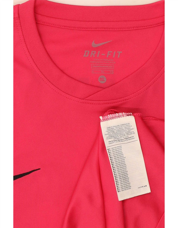 Nike Herren Dri Fit Graphic T-Shirt Top XL Rosa Polyester