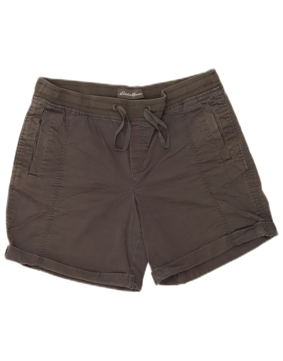Eddie Bauer Damen Shorts US 10 Large W32 Graue Baumwolle