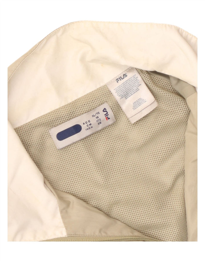 Fila Jungen-Trainingsanzug, Oberjacke, 15–16 Jahre, XL, Beige, Farbblock-Polyester