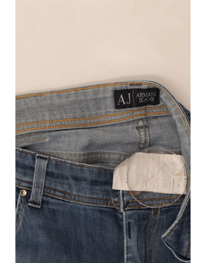 ARMANI Damen Slim Jeans W31 L34 Blaue Baumwolle