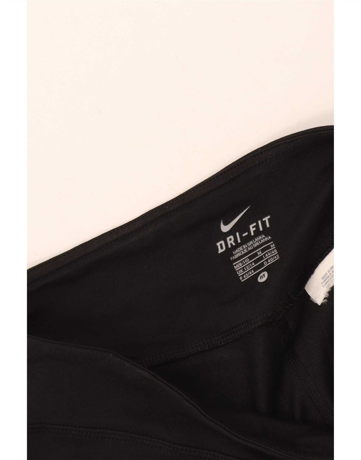 Nike Damen Dri Fit Capri Leggings UK 12/14 Medium Schwarz