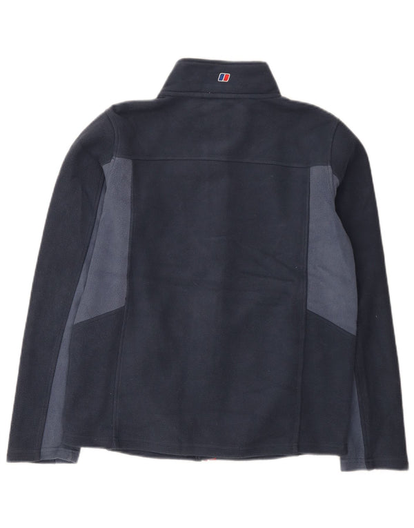 Berghaus Fleecejacke für Jungen, 12–13 Jahre, marineblaues Farbblock-Polyester