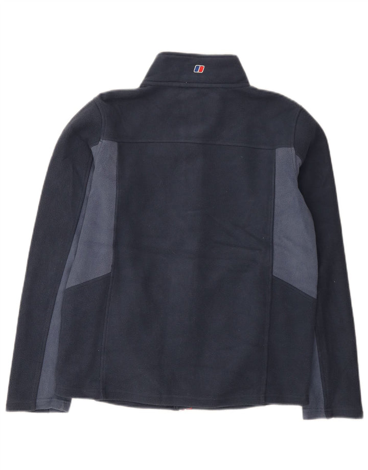 Berghaus Fleecejacke für Jungen, 12–13 Jahre, marineblaues Farbblock-Polyester