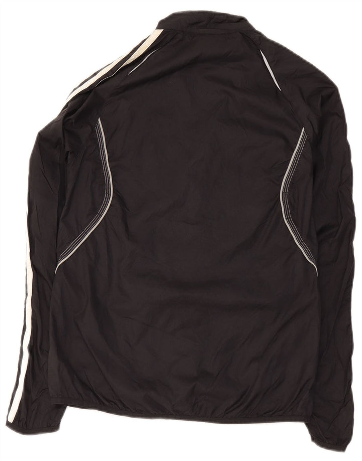 Adidas Damen Trainingsanzug Top Jacke UK 10 Small Schwarz Nylon