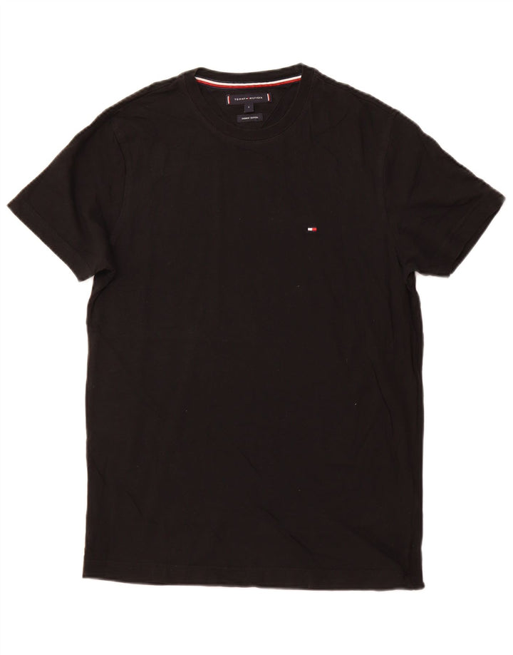TOMMY HILFIGER Herren T-Shirt Top Small Schwarz Baumwolle