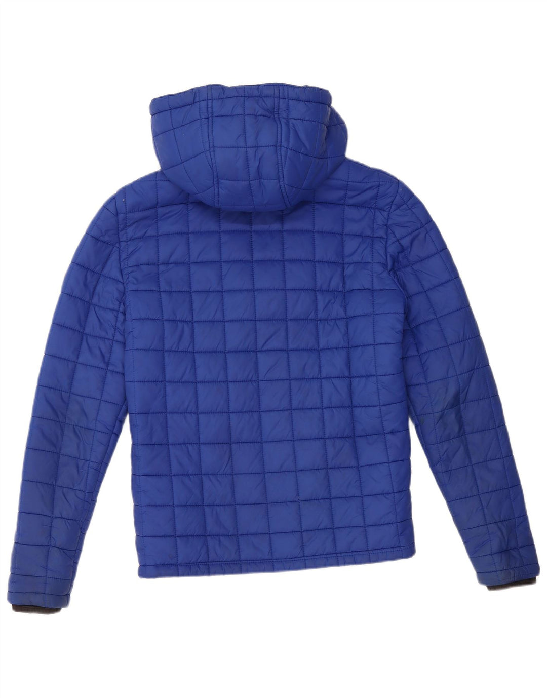 Superdry Damen Wattierte Jacke mit Kapuze, UK 10, Small, Blau, Nylon