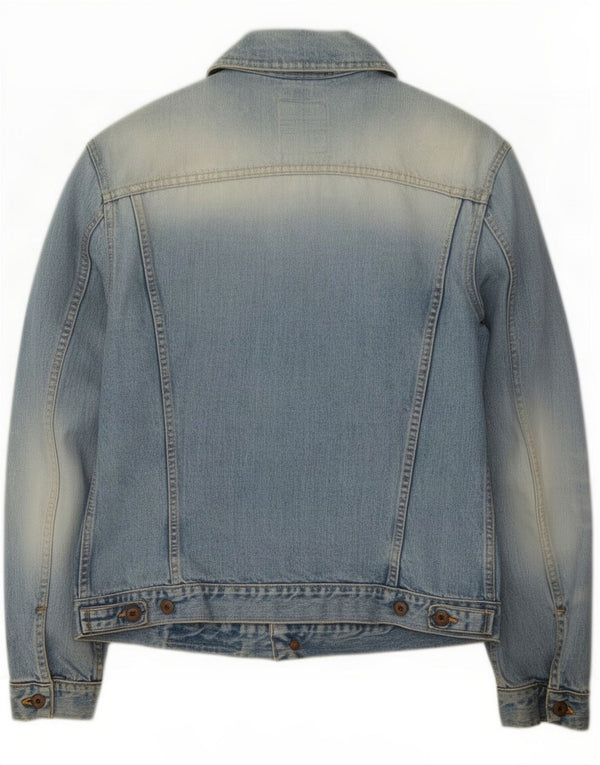 Roy Rogers Herren Distressed Acid Wash Denim Jacke UK 36 Small Blue