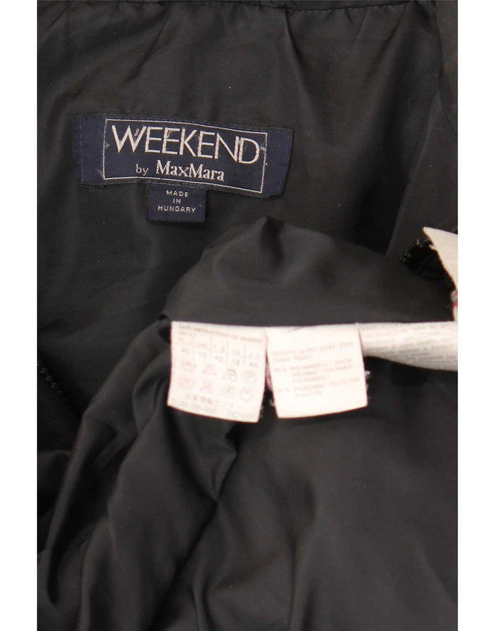 Max Mara Womens Weekend Übergroßer gepolsterter Mantel UK 12 Mittelschwarzes Polyamid