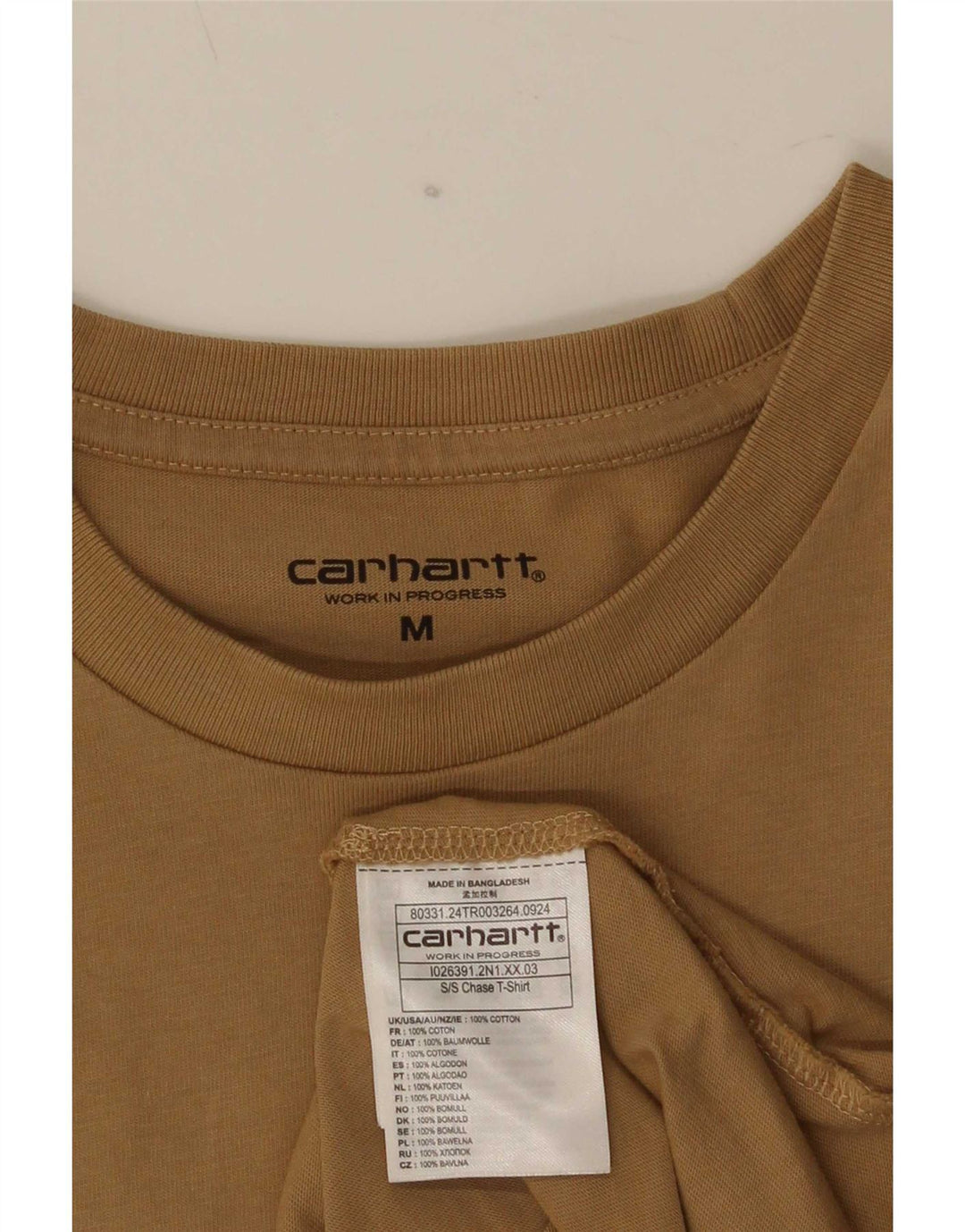 Carhartt Herren T-Shirt Top mittelbraune Baumwolle