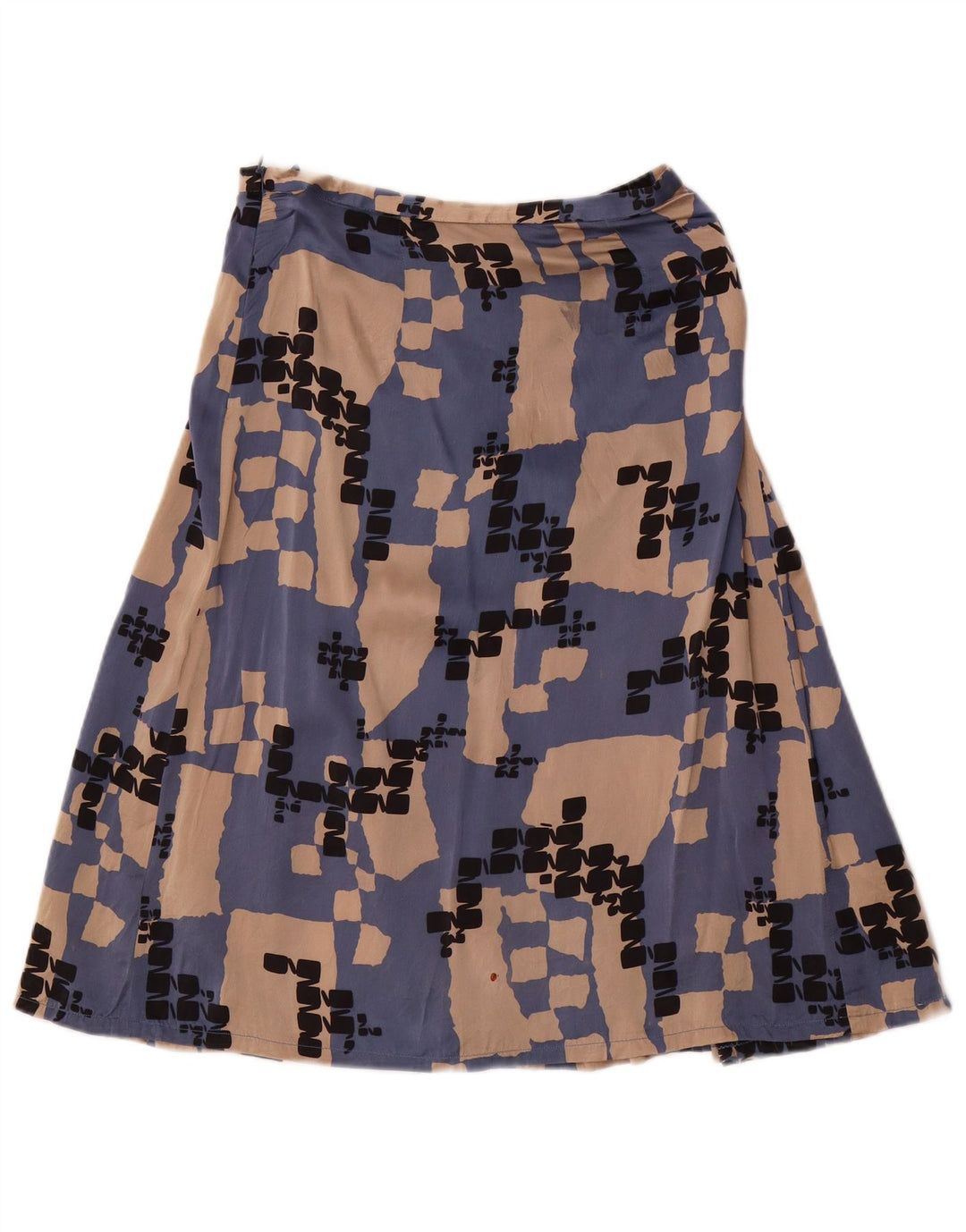 LES COPAINS Damen 2-teiliges Rockset IT 42 Medium W28 Blaue geometrische Seide