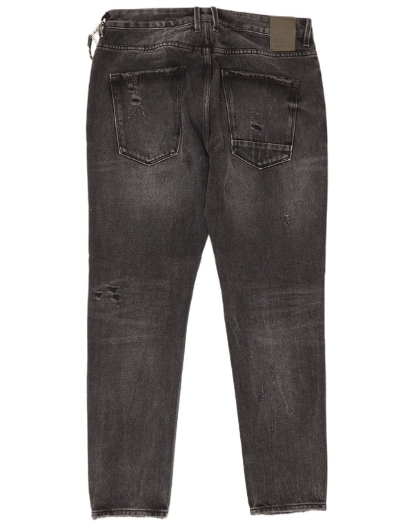 Gianni Lupo Herren Bruce Distressed Slim Jeans IT 48 Mittel W34 L30 Grau