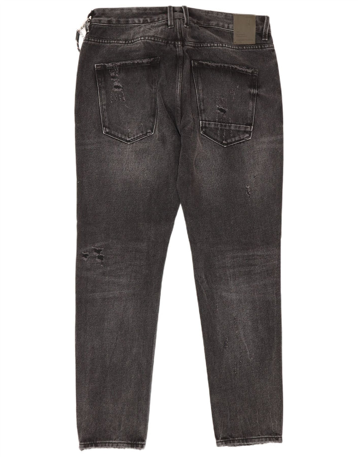 Gianni Lupo Herren Bruce Distressed Slim Jeans IT 48 Mittel W34 L30 Grau