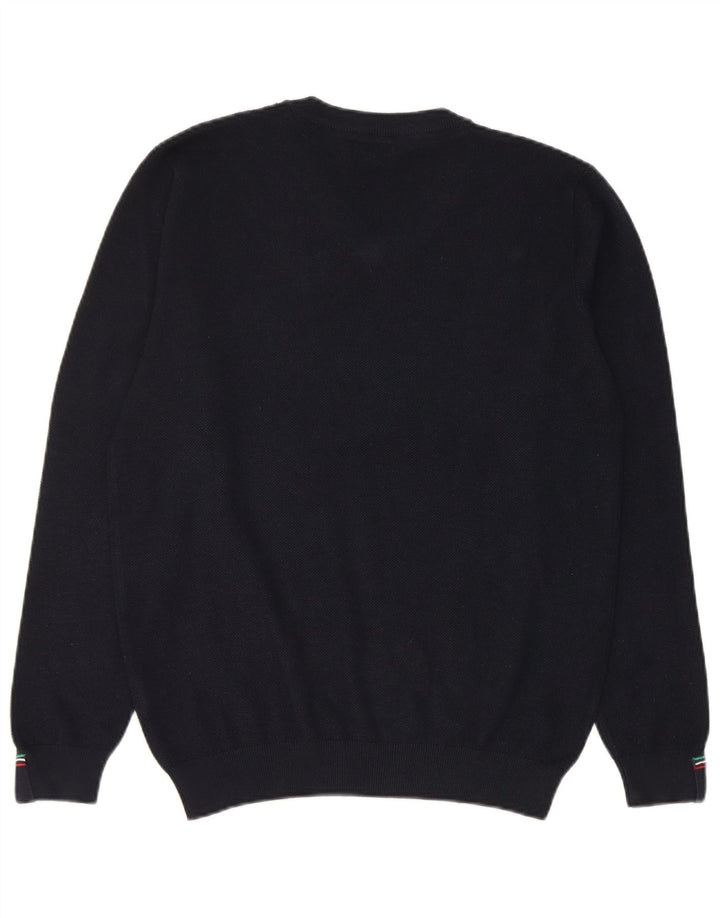 Avirex Herren-Pullover mit V-Ausschnitt, mittlere marineblaue Viskose