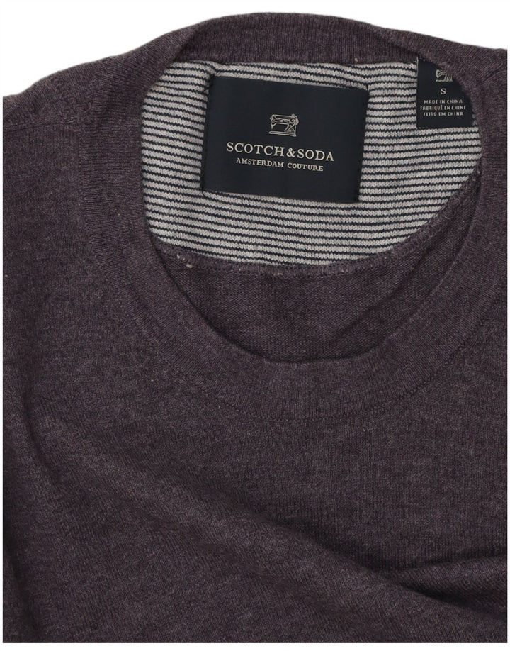 Scotch & Soda Herren-Pullover mit Rundhalsausschnitt, Größe S, Lila