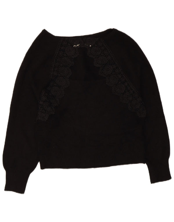 Oasis Damen-Pullover mit U-Boot-Ausschnitt, Gr. 42, Größe L, Schwarz, Viskose