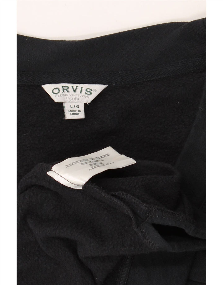 ORVIS Womens Sweatshirt Jumper UK 16 Large Navy Blue Modal Vintage Orvis and Second-Hand Orvis from Messina Hembry 