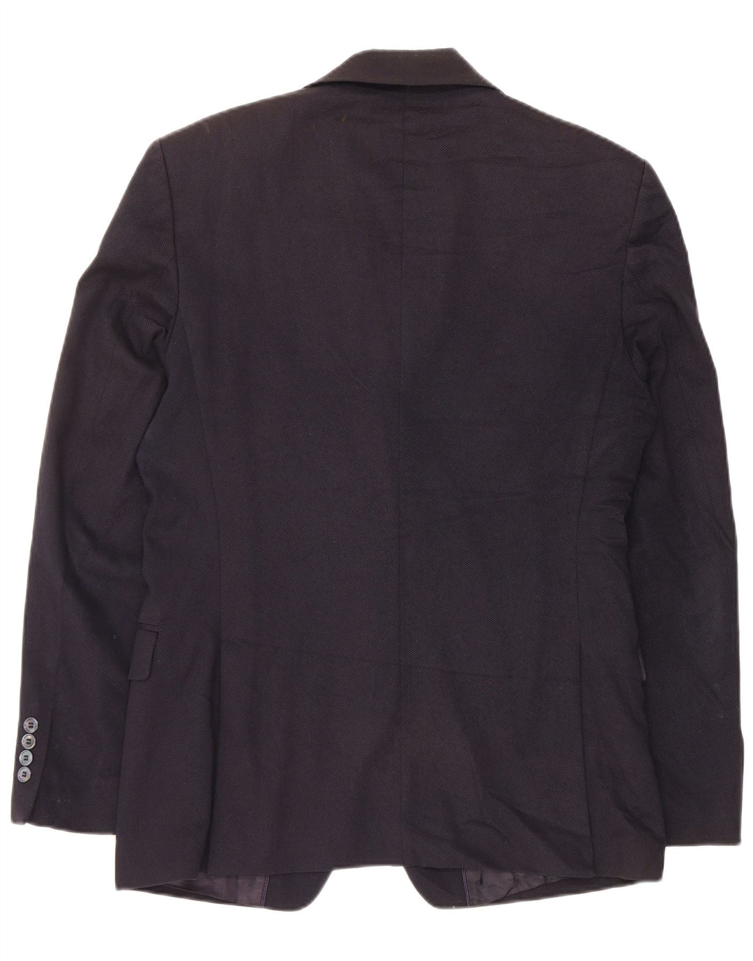 Zara Herren-Blazer mit 2 Knöpfen, EU 48, mittelmarineblaue Baumwolle
