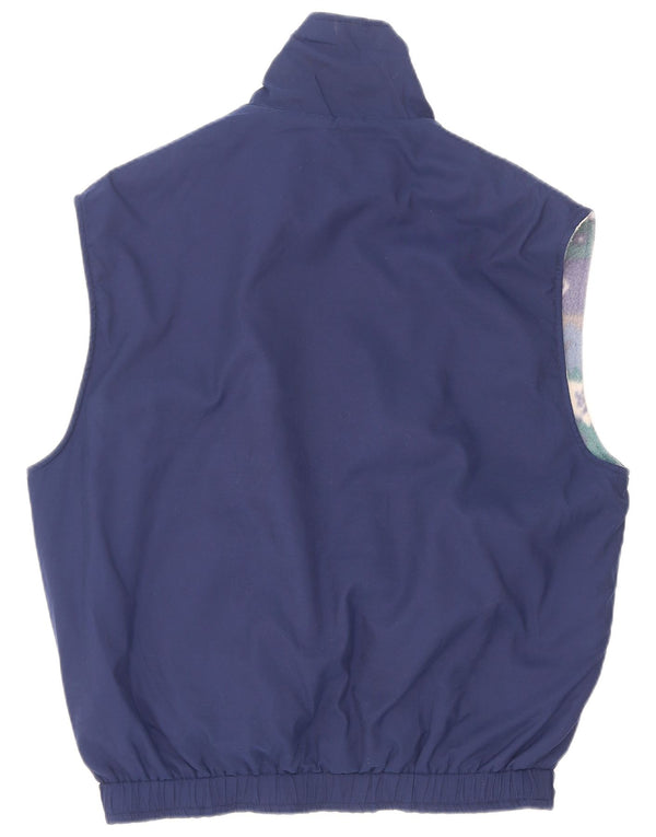 Vintage Herren Wende-Fleeceweste UK 42 XL Blau