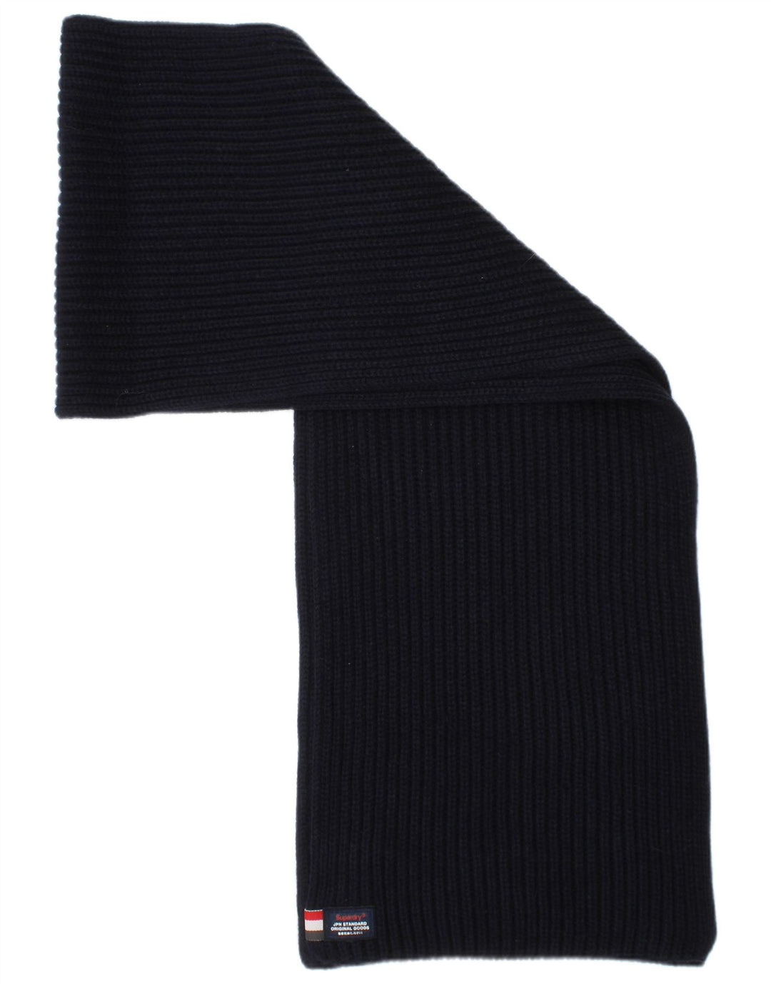 Superdry Herren-Strick-Rechteckschal, Einheitsgröße, Marineblau, Acryl, klassisch