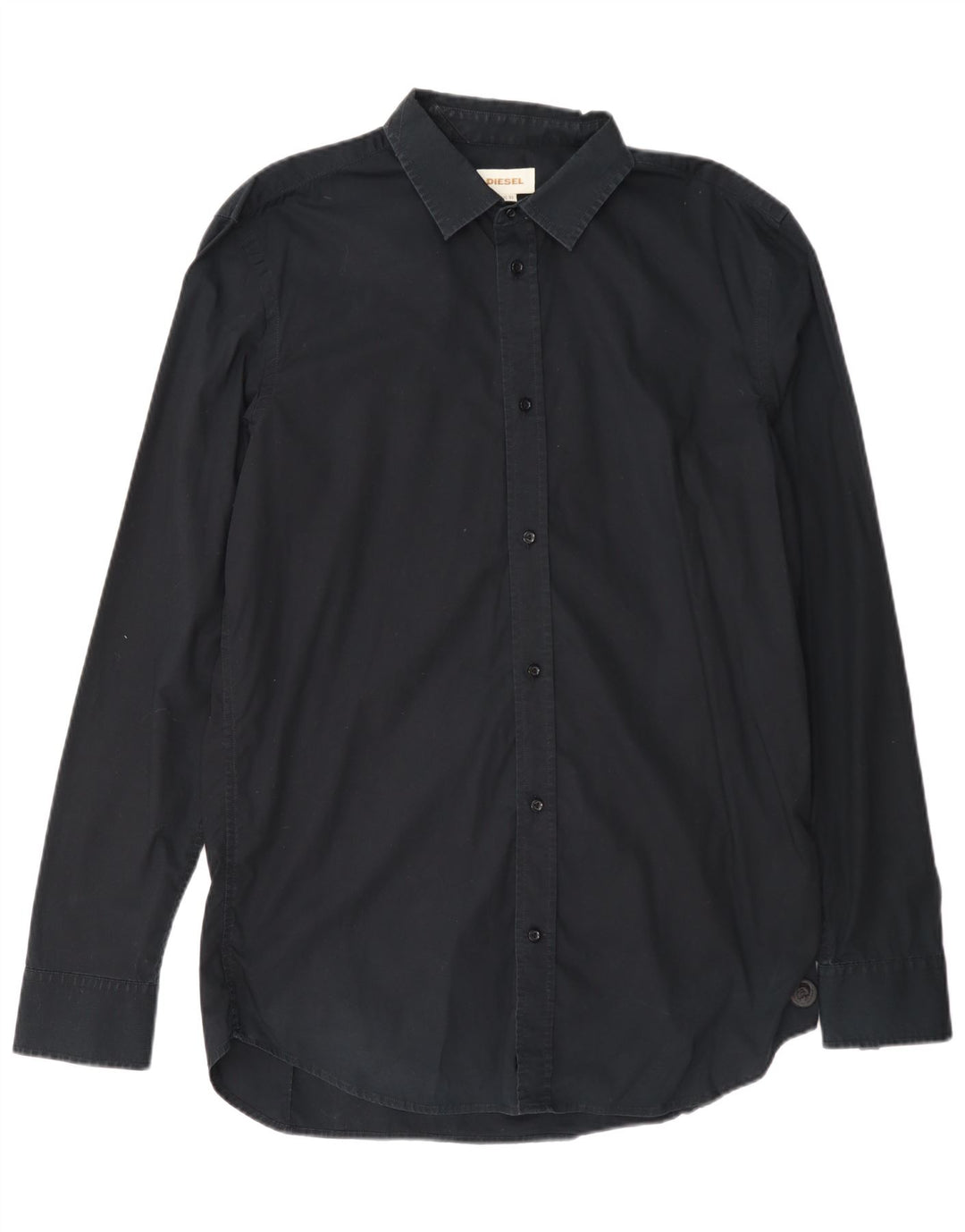 Diesel Herrenhemd XL, schwarze Baumwolle