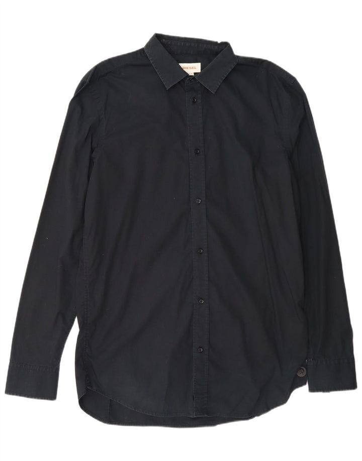 Diesel Herrenhemd XL, schwarze Baumwolle