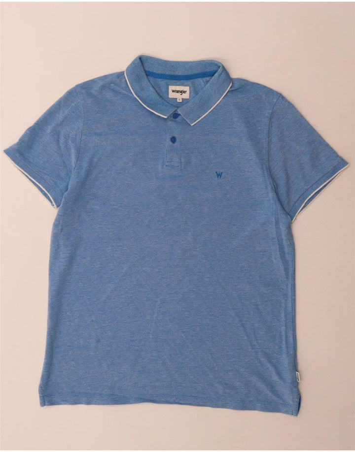 Wrangler Herren-Poloshirt, große blaue Baumwolle