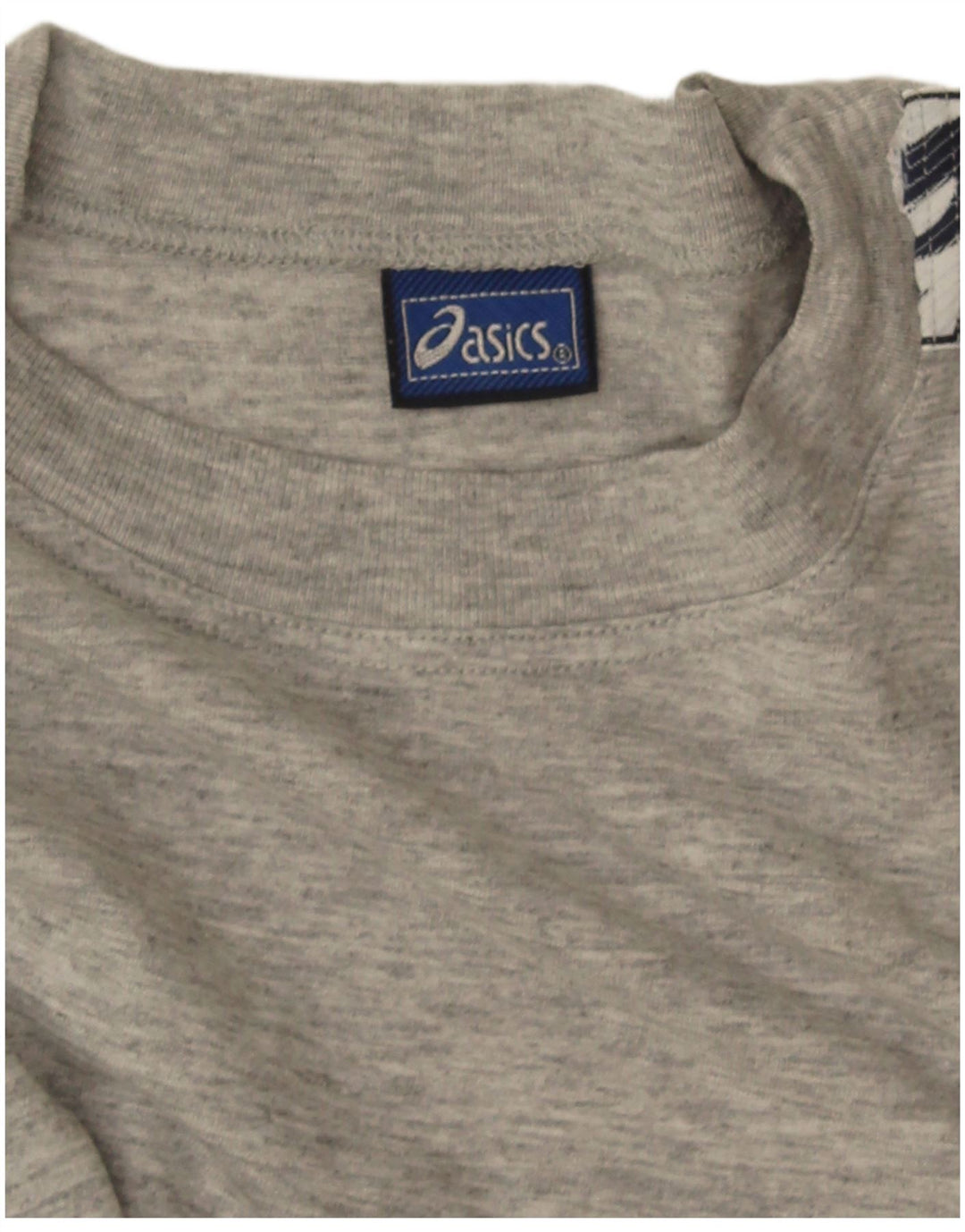 Asics Damen Crop Graphic T-Shirt Top UK 14 Mittelgrau meliert