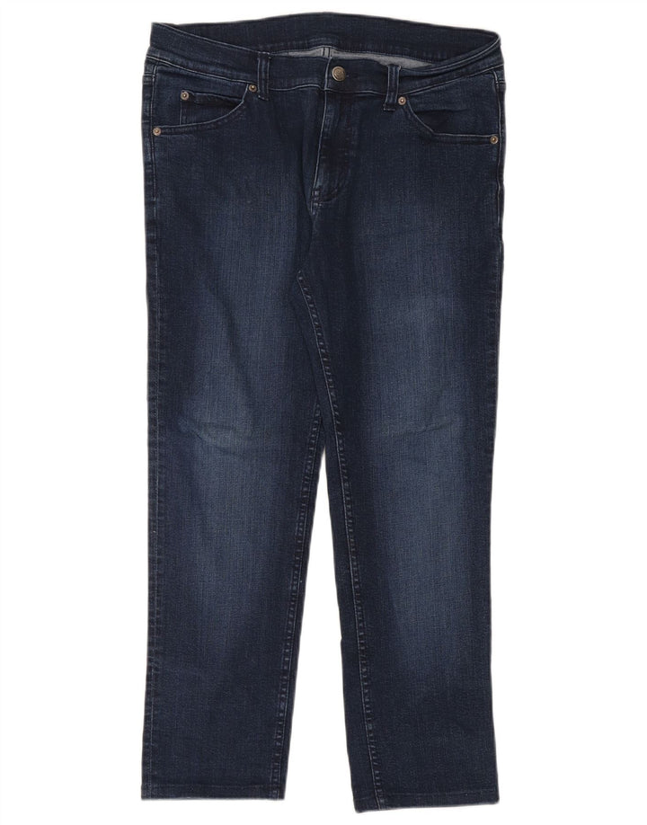 Cheap Monday Damen Straight Jeans W32 L26 Marineblaue Baumwolle