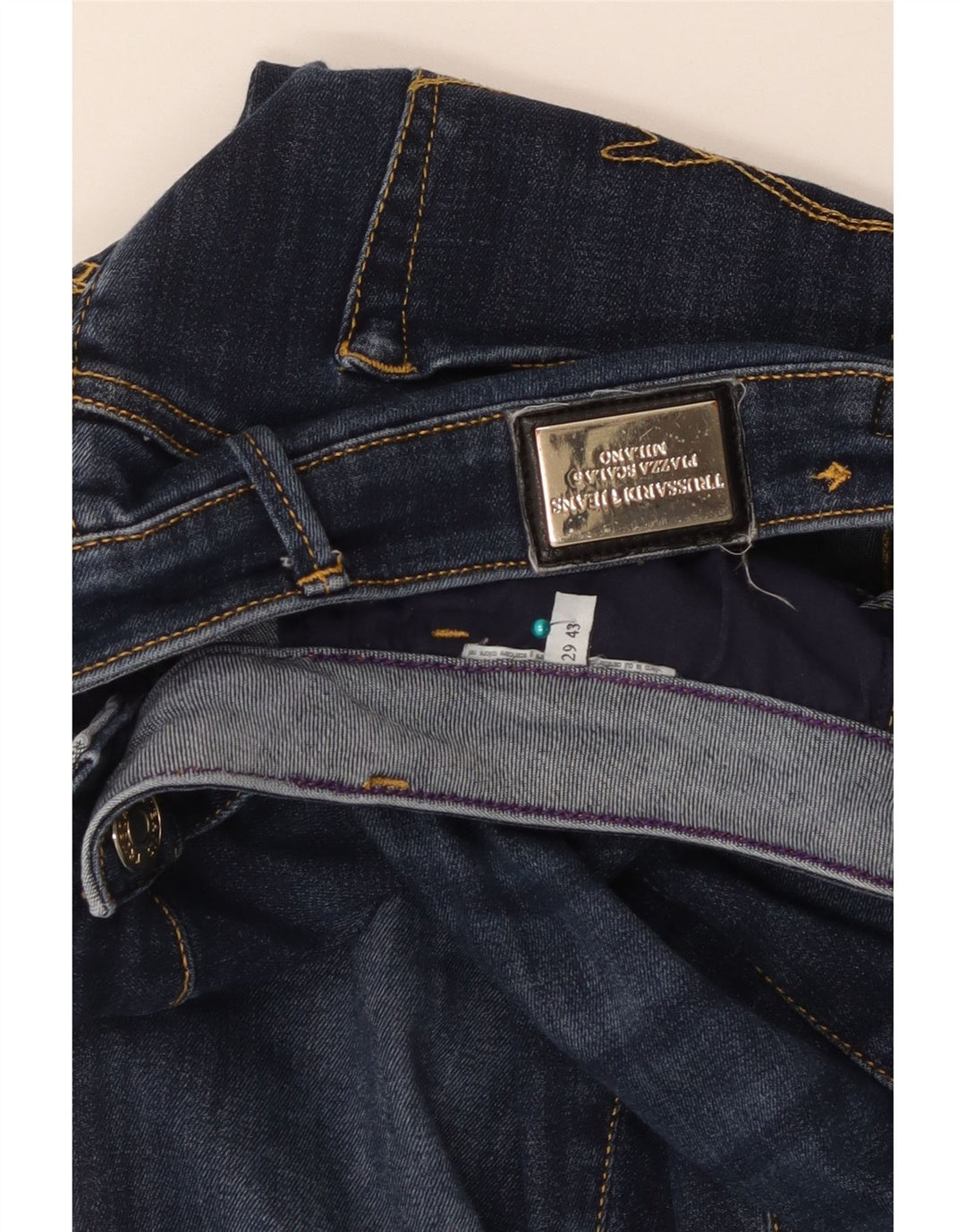 Trussardi Damen Slim Jeans IT 43 Medium W29 L30 Blau